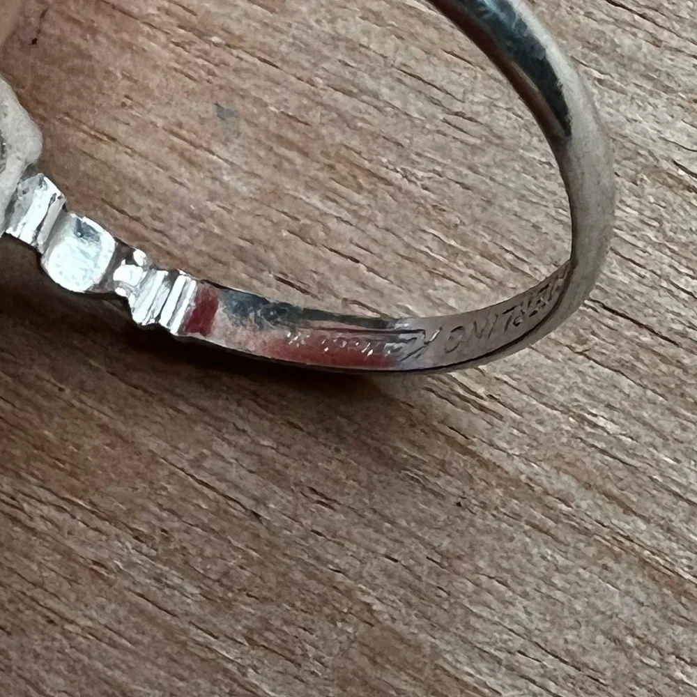 Vintage Kiddiegem Sterling silver rhinestone ring